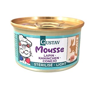 *CAT GUSTAV MOUSSE ESTERILIZADO CONEJO 85 gr.